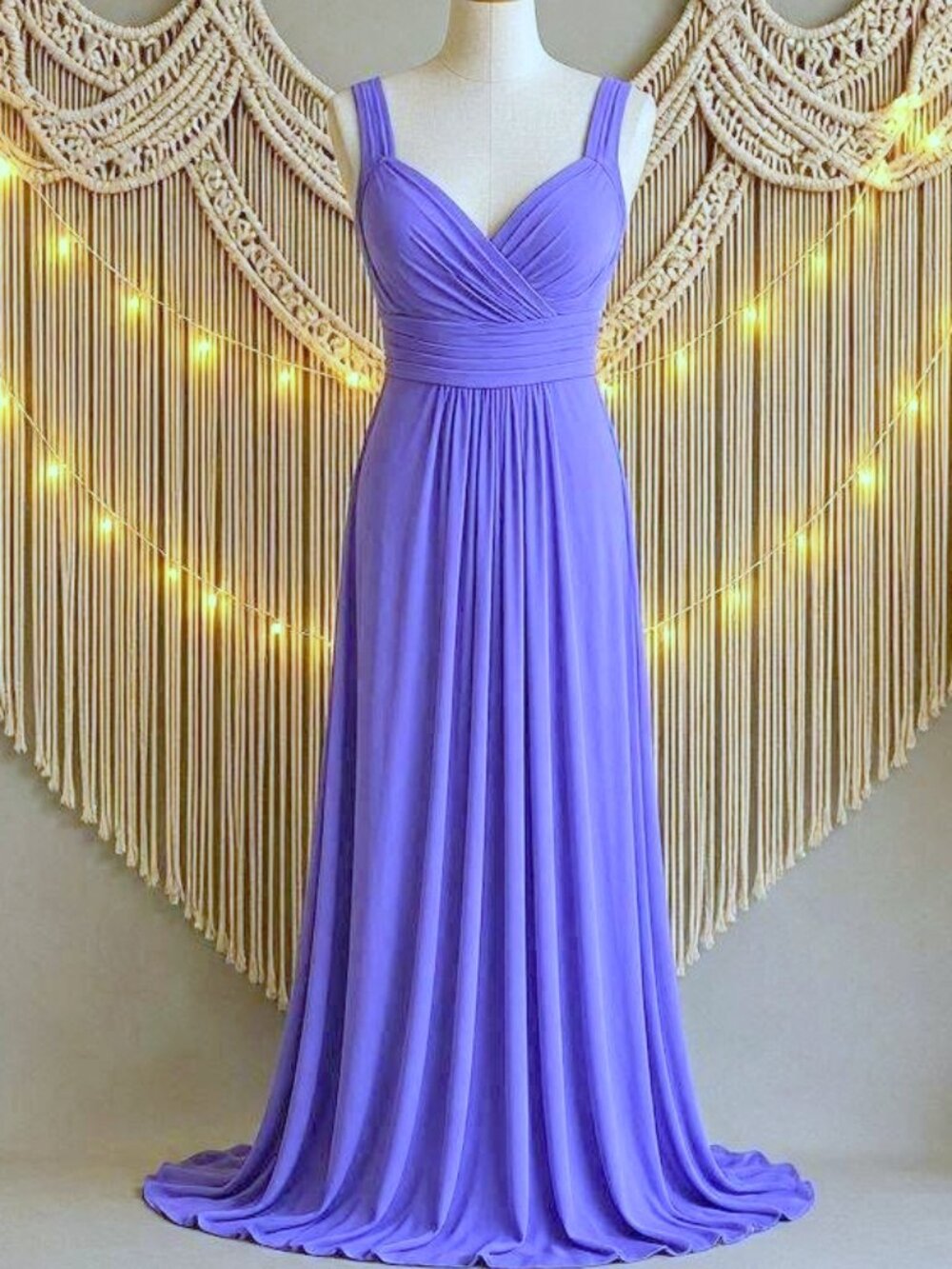 Foryoudress Pleated Lavender Gown Dress 6 Elegant Evening Chic Special Occasion